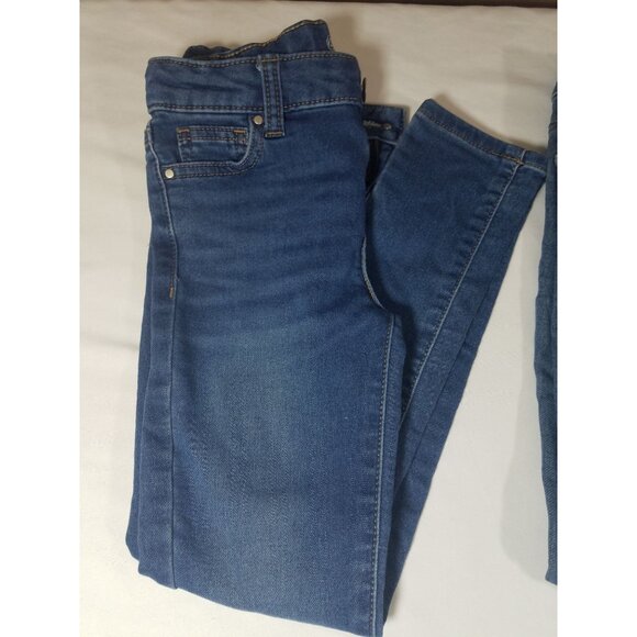 Wonder Nation Girls Jeans size 8 Blue skinny slim medium wash adjustable waist - Picture 2 of 16